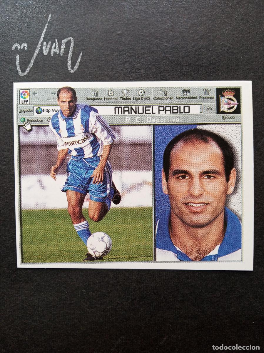 Cromos de f&uacute;tbol: MANUEL PABLO DEPORTIVO CORU&Ntilde;A ⚽ COLECCIONES ESTE &reg; 2001 2002 LIGA FUTBOL 01 02 SIN PEGAR NUNCA NUEVO