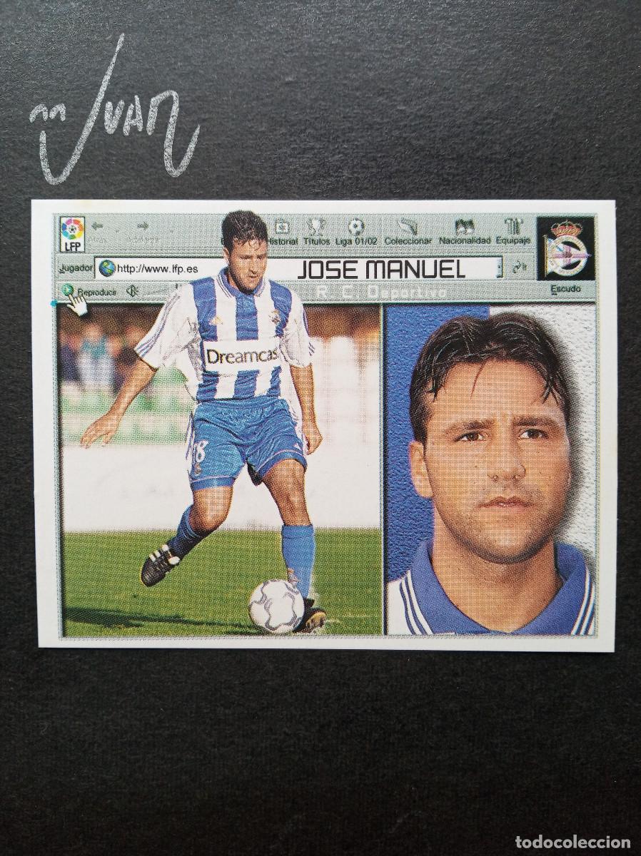 Cromos de f&uacute;tbol: JOSE MANUEL DEPORTIVO CORU&Ntilde;A ⚽ COLECCIONES ESTE &reg; 2001 2002 LIGA FUTBOL 01 02 SIN PEGAR NUNCA NUEVO