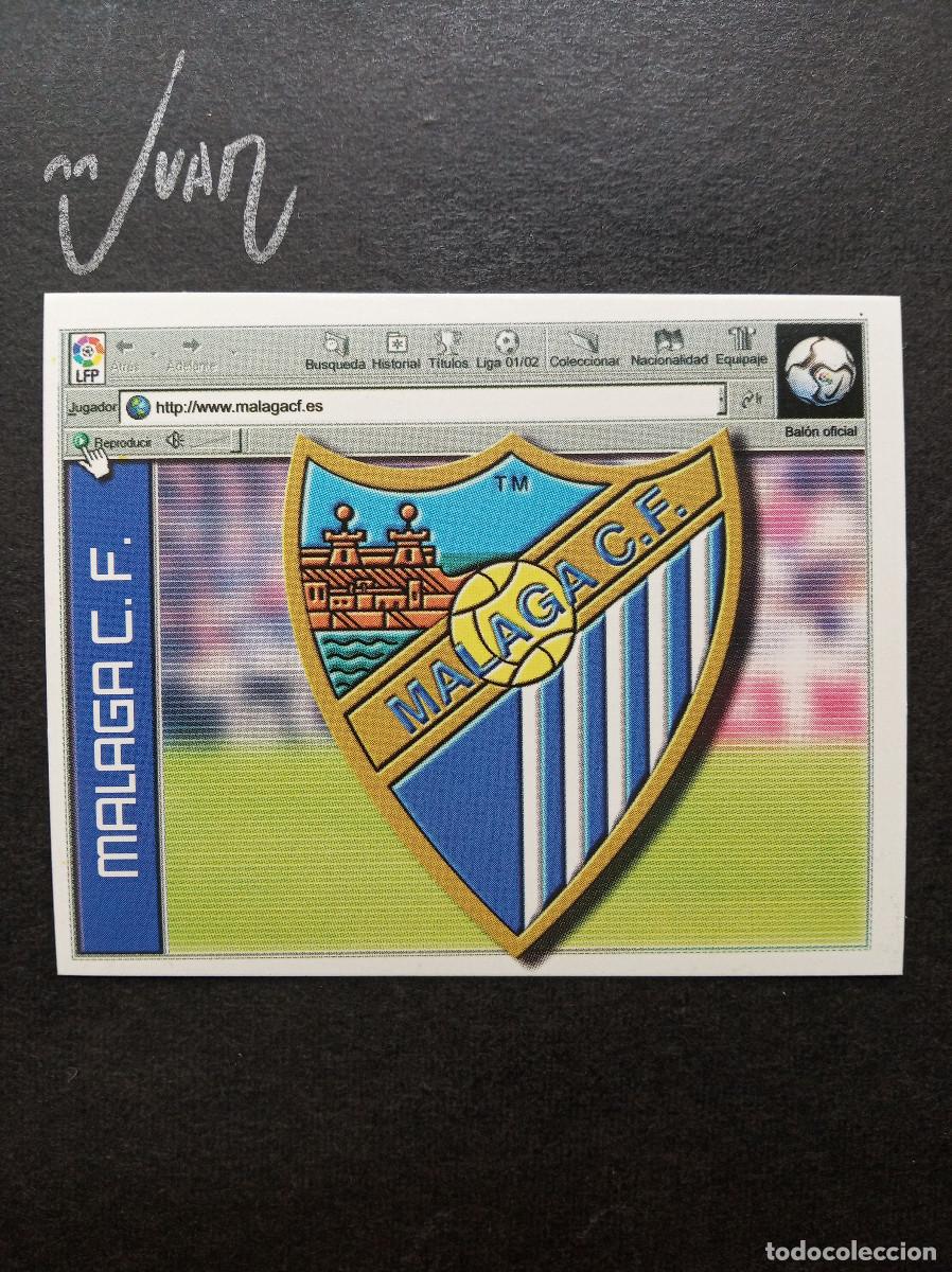 Cromos de Futebol: ESCUDO MALAGA CF ⚽ COLECCIONES ESTE &reg; 2001 2002 LIGA FUTBOL 01 02 SIN PEGAR NUNCA PEGADO NUEVO