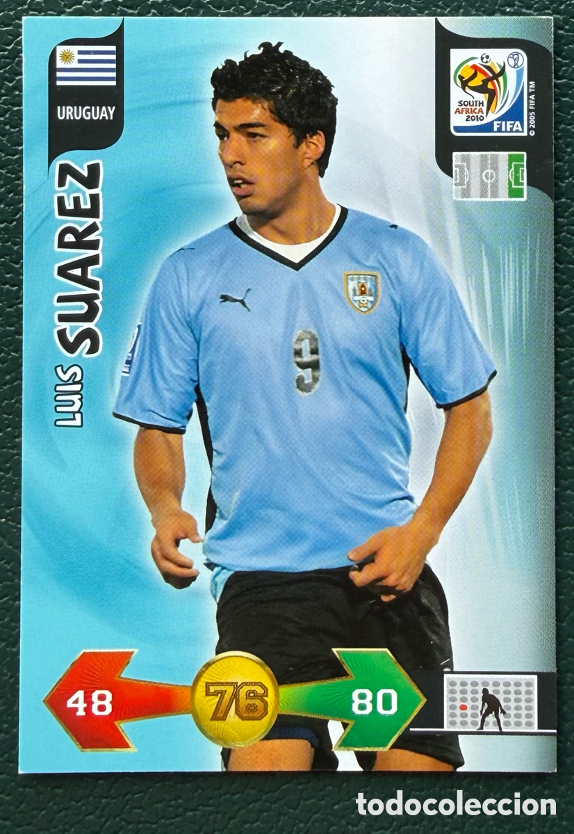 Cromos de f&uacute;tbol: LUIS SUAREZ URUGUAY FICHAS ALBUM ADRENALYN XL MUNDIAL SOUTH AFRICA 2010