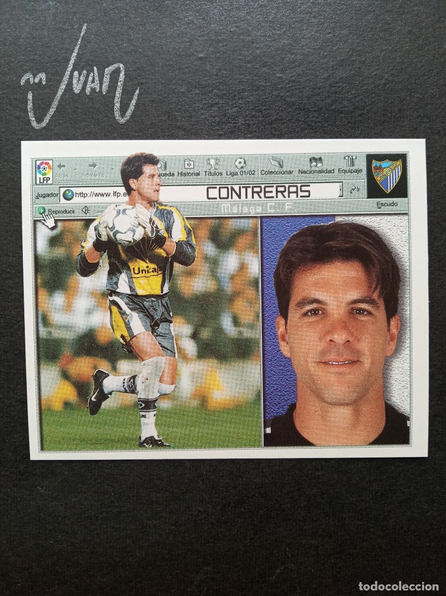 Cromos de Futebol: CONTRERAS MALAGA CF ⚽ COLECCIONES ESTE &reg; 2001 2002 LIGA FUTBOL 01 02 SIN PEGAR NUNCA PEGADO NUEVO