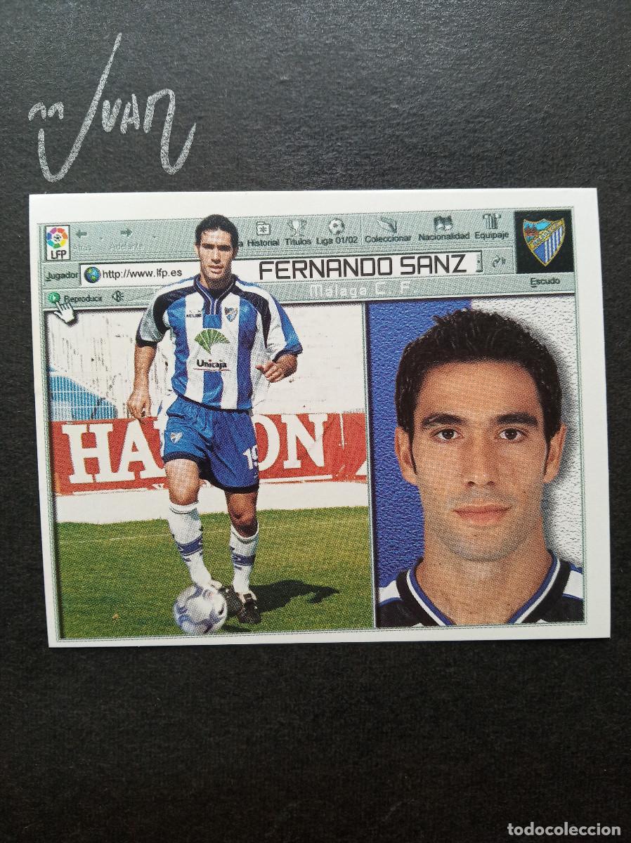 Cromos de f&uacute;tbol: FERNANDO SANZ MALAGA ⚽ COLECCIONES ESTE &reg; 2001 2002 LIGA FUTBOL 01 02 SIN PEGAR NUNCA PEGADO NUEVO