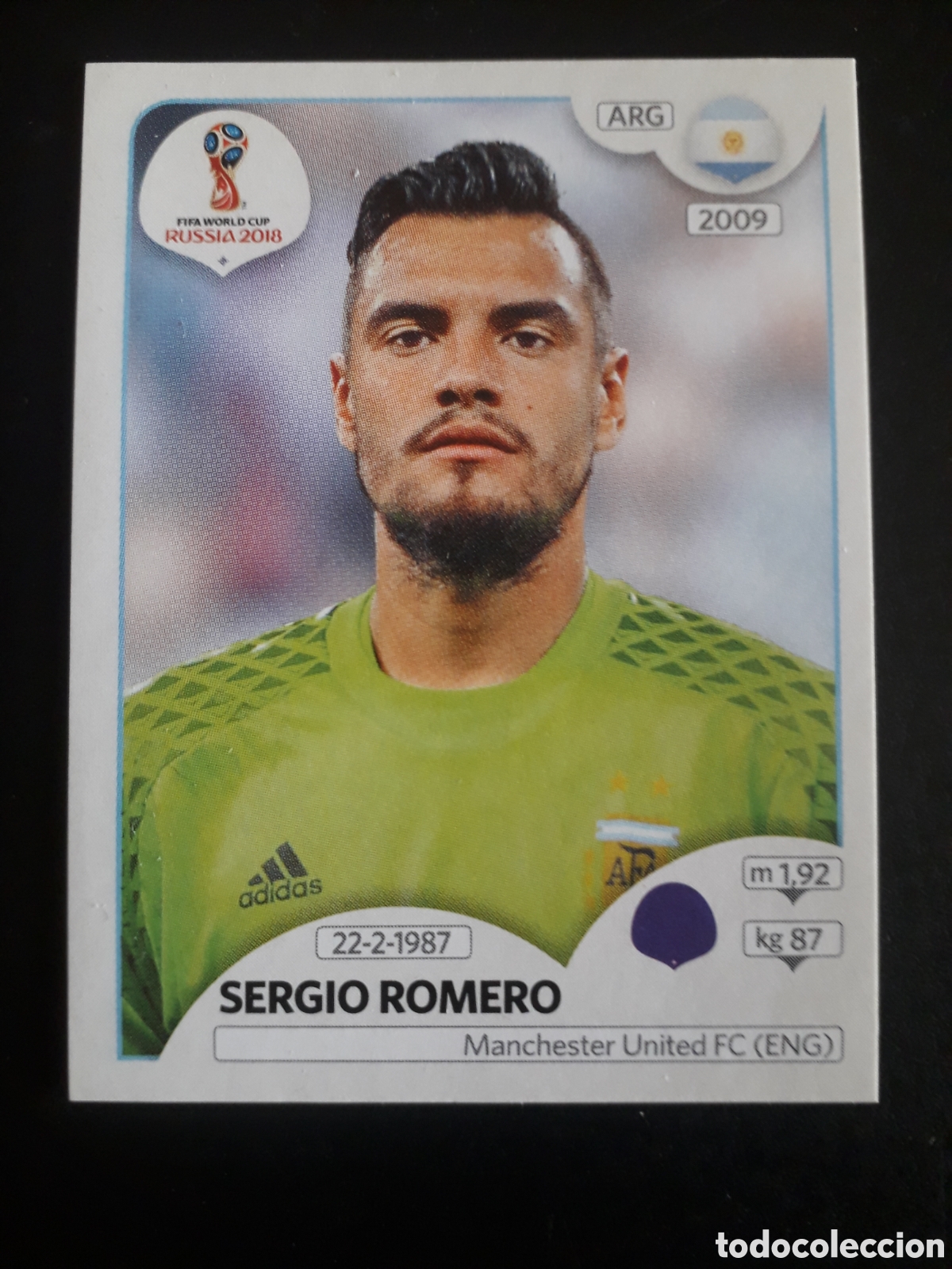 Cromos de f&uacute;tbol: SERGIO ROMERO ARGENTINA MUNDIAL F&Uacute;TBOL RUSIA RUSSIA 2018 N&deg; 274 PANINI SIN PEGAR, PEDIDO M&Iacute;NIMO 3&euro;.