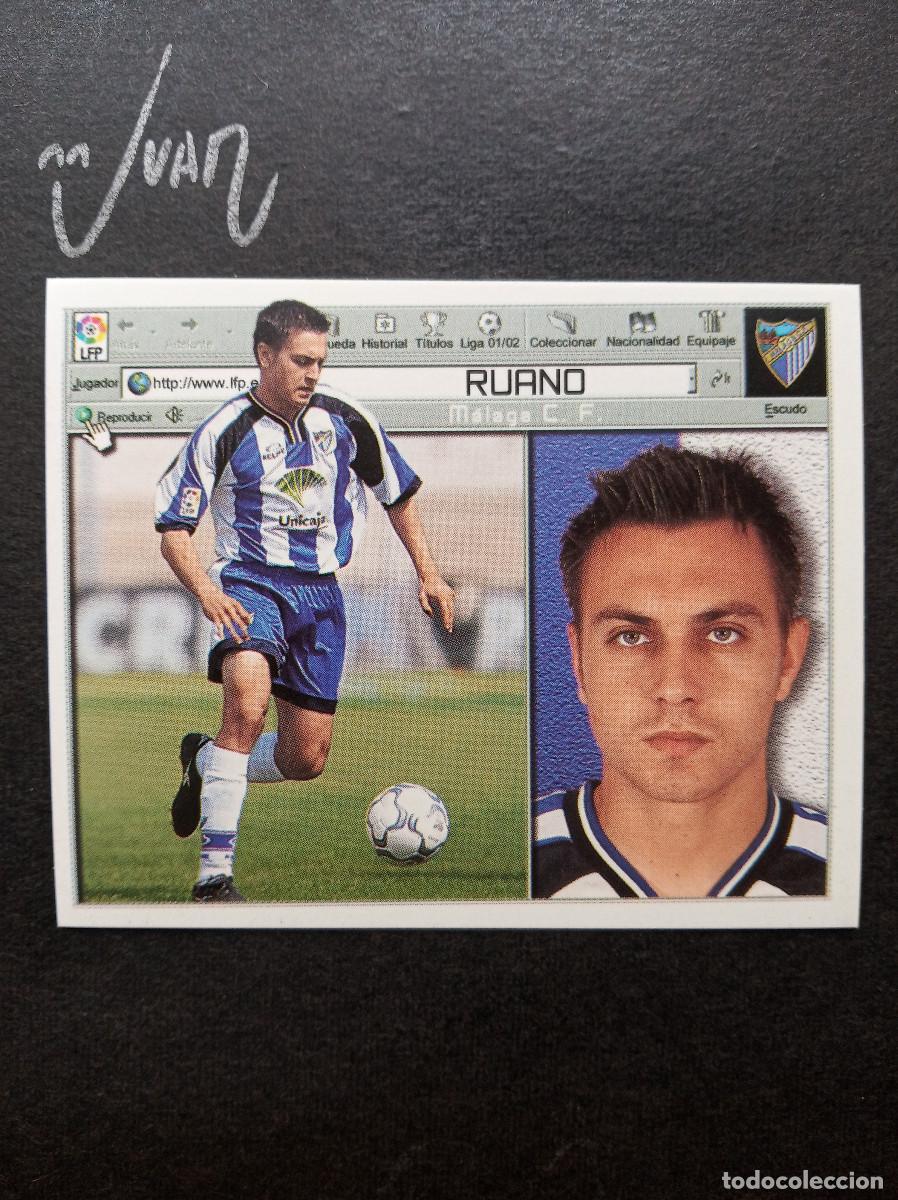 Cromos de f&uacute;tbol: RUANO MALAGA CF ⚽ COLECCIONES ESTE &reg; 2001 2002 LIGA FUTBOL 01 02 SIN PEGAR NUNCA PEGADO NUEVO