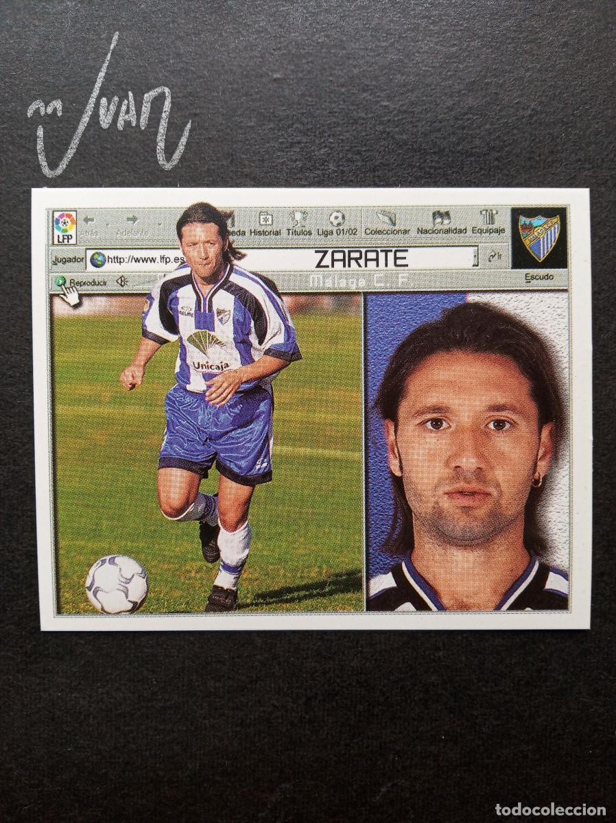 Cromos de f&uacute;tbol: ZARATE MALAGA CF ⚽ COLECCIONES ESTE &reg; 2001 2002 LIGA FUTBOL 01 02 SIN PEGAR NUNCA PEGADO NUEVO
