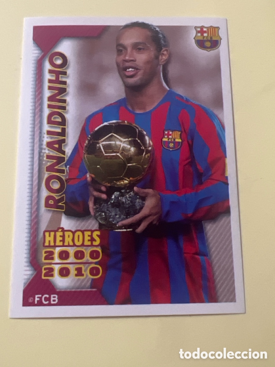 Cromos de f&uacute;tbol: C3224. Colecci&oacute;n oficial Panini 2010 2011 10 11 FC Barcelona n&deg; 159 Ronaldinho (H&eacute;roes)