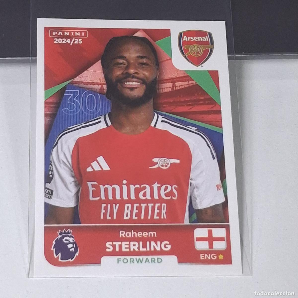 Cromos de f&uacute;tbol: B56 79 RAHEEM STERLING ARSENAL STICKER PANINI PREMIER LEAGUE 24 25 2024 2025