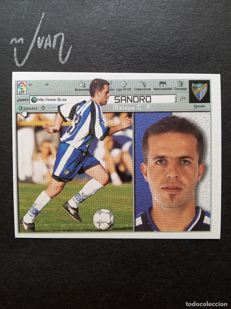 Cromos de f&uacute;tbol: SANDRO MALAGA CF ⚽ COLECCIONES ESTE &reg; 2001 2002 LIGA FUTBOL 01 02 SIN PEGAR NUNCA PEGADO NUEVO