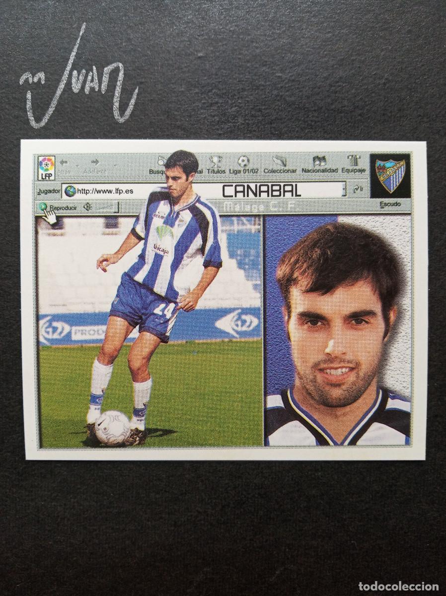 Cromos de f&uacute;tbol: CANABAL MALAGA CF ⚽ COLECCIONES ESTE &reg; 2001 2002 LIGA FUTBOL 01 02 SIN PEGAR NUNCA PEGADO NUEVO