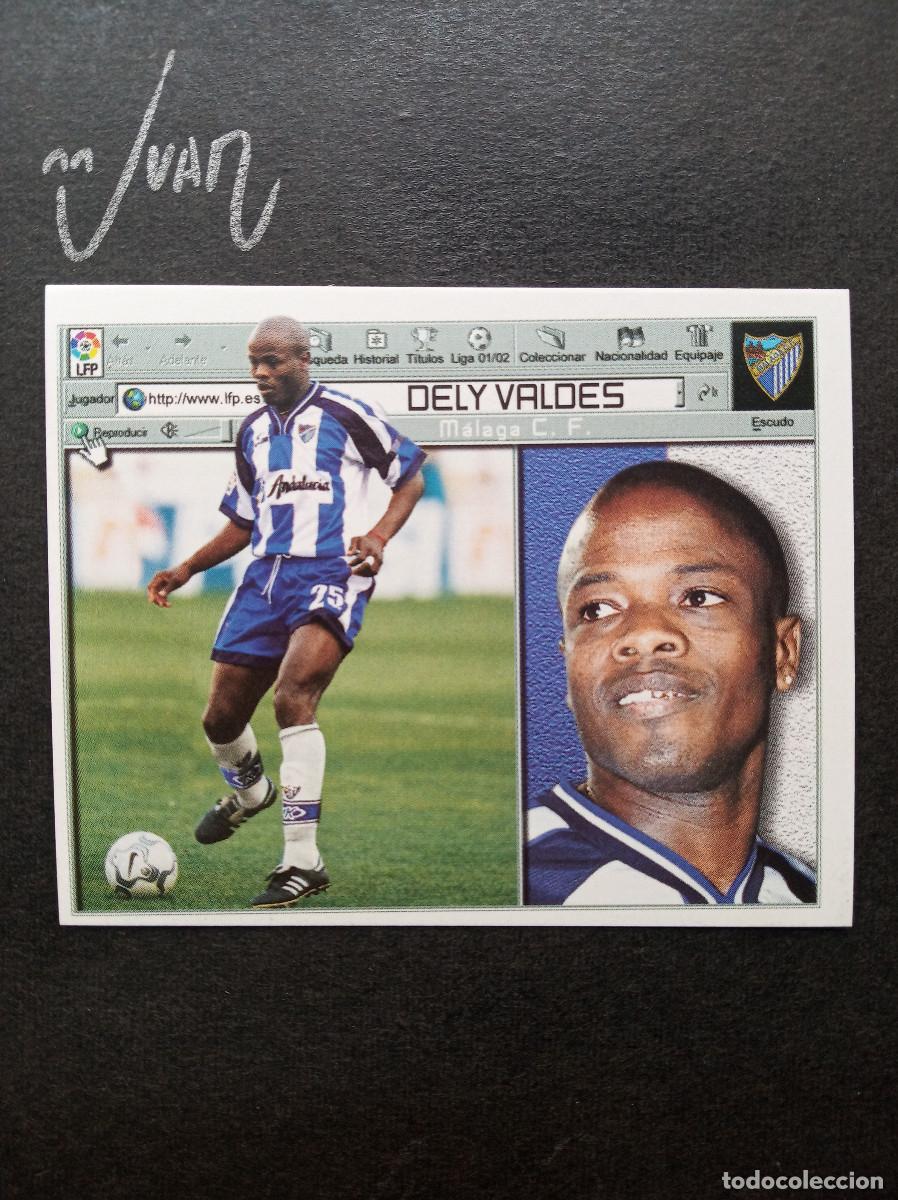 Cromos de f&uacute;tbol: DELY VALDES MALAGA CF ⚽ COLECCIONES ESTE &reg; 2001 2002 LIGA FUTBOL 01 02 SIN PEGAR NUNCA PEGADO NUEVO