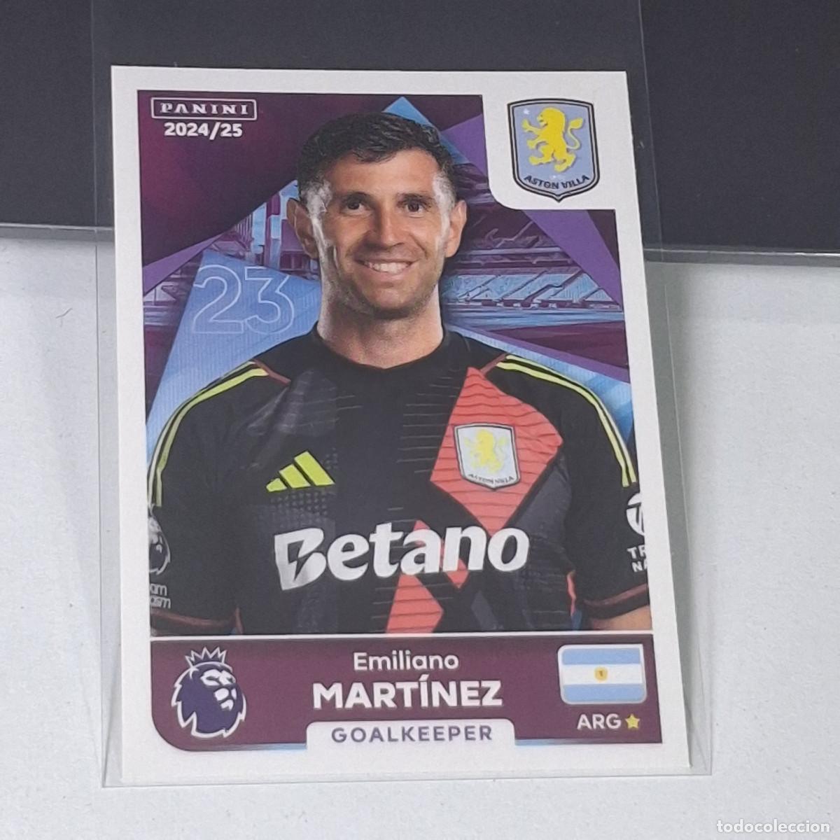 Cromos de f&uacute;tbol: B56 82 EMILIANO MARTINEZ ASTON VILLA STICKER PANINI PREMIER LEAGUE 24 25 2024 2025