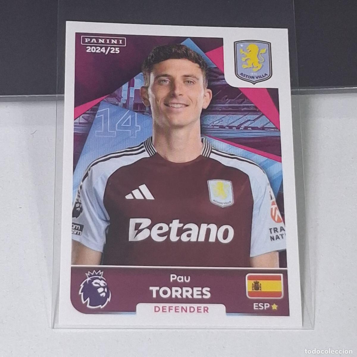 Cromos de f&uacute;tbol: B56 85 PAU TORRES ASTON VILLA STICKER PANINI PREMIER LEAGUE 24 25 2024 2025