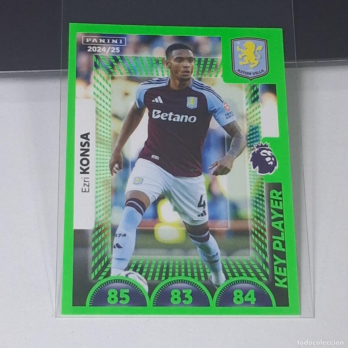Cromos de f&uacute;tbol: B56 106 EZRI KONSA KEY PLAYER ASTON VILLA STICKER PANINI PREMIER LEAGUE 24 25 2024 2025