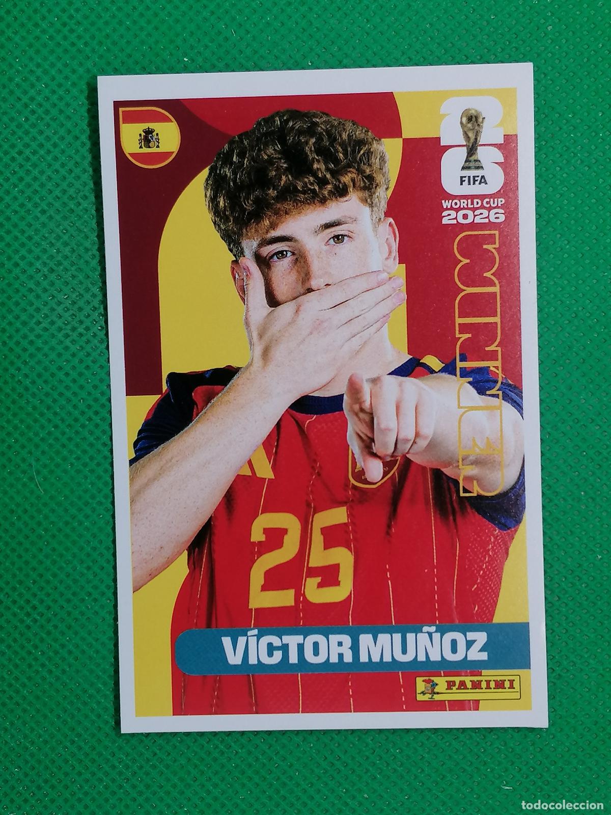 Cromos de f&uacute;tbol: 26 VICTOR MU&Ntilde;OZ ESPA&Ntilde;A WINNER POSTER ⚽ PANINI FIFA MUNDIAL WORLD CUP 26 2026 STICKER ⚽