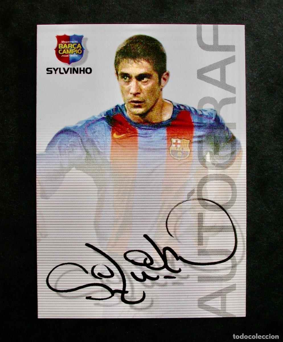 Cromos de f&uacute;tbol: 81 SYLVINHO-AUTOGRAF / FC BARCELONA / MEGACRACKS BAR&Ccedil;A CAMPI&Oacute; 2004-2005 04-05 / PANINI