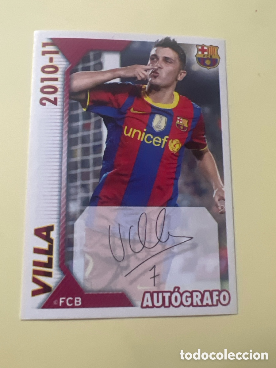 Cromos de f&uacute;tbol: C3236. 2010 2011 10 11 CROMO NUNCA PEGADO COLECCI&Oacute;N OFICIAL FC BARCELONA AUTOGRAFO VILLA N 125