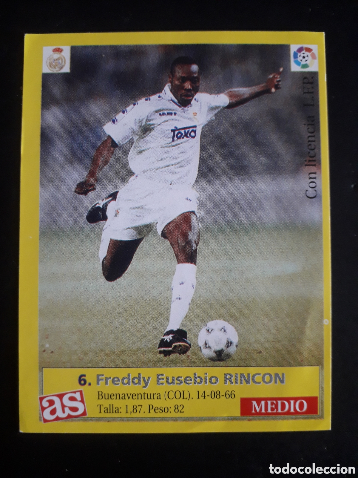 Cromos de f&uacute;tbol: RINC&Oacute;N REAL MADRID N&deg; 6 DIARIO AS LIGA 1995 1996 95 96 SIN PEGAR PEDIDO M&Iacute;NIMO 3&euro;