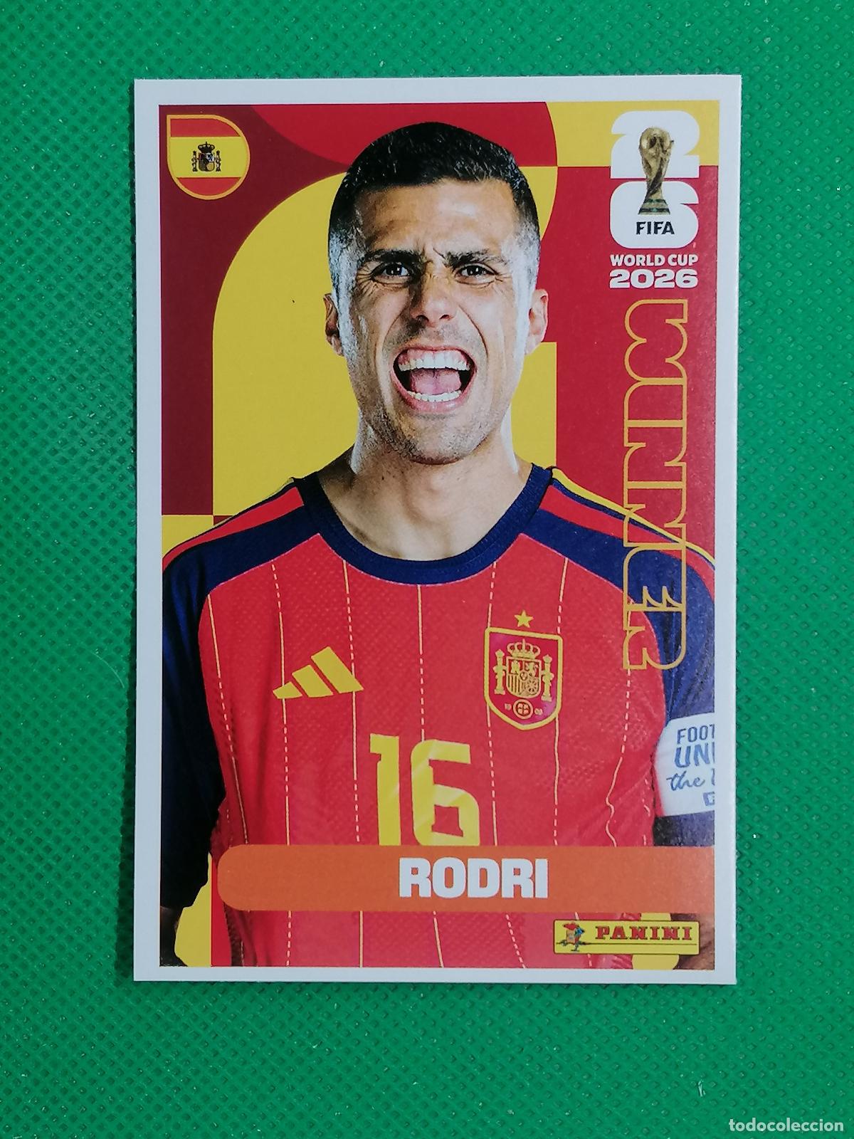Cromos de f&uacute;tbol: 17 RODRI ESPA&Ntilde;A WINNER POSTER ⚽ PANINI FIFA MUNDIAL WORLD CUP 26 2026 STICKER ⚽