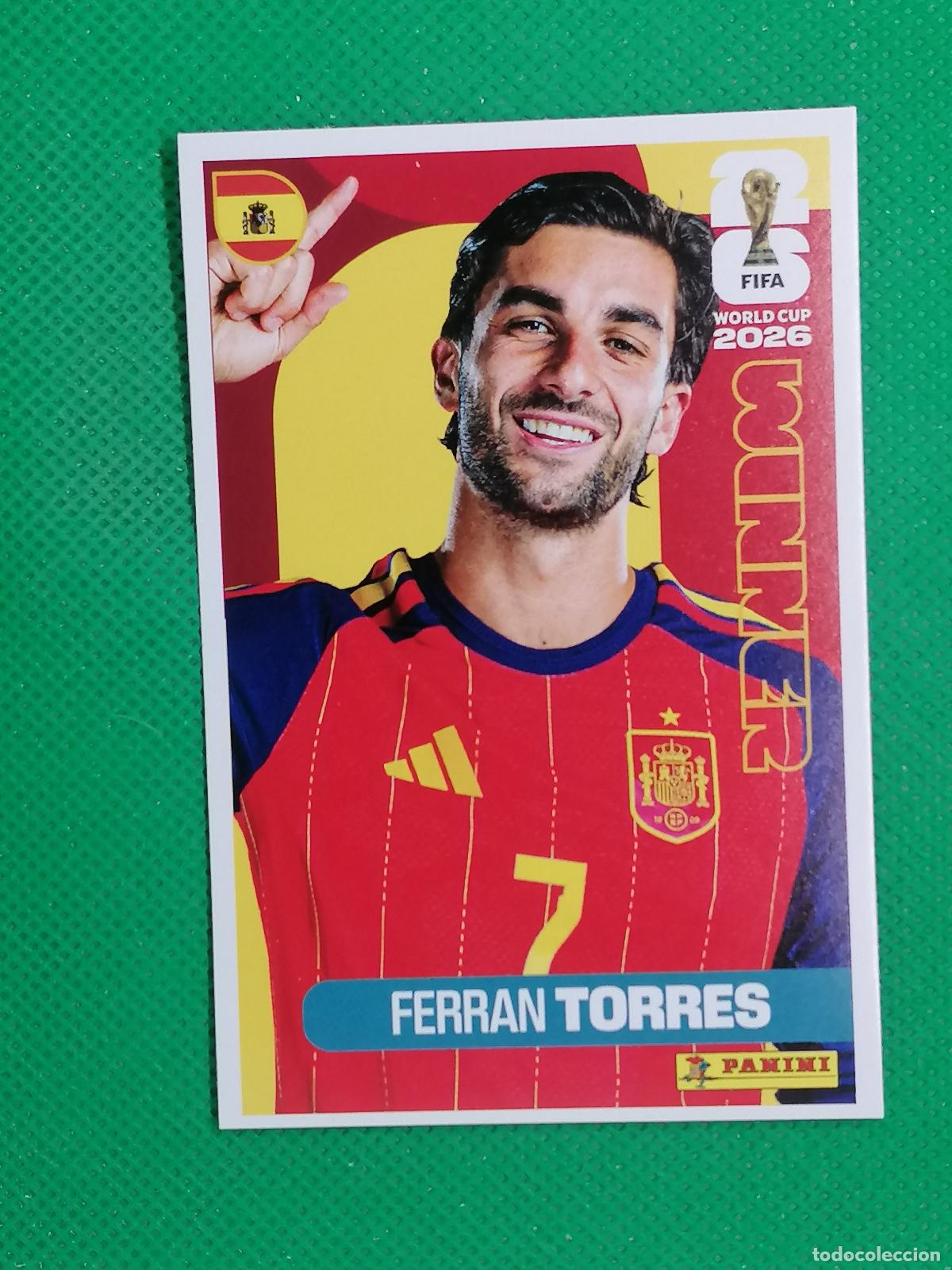Cartes &agrave; collectionner de Football: 8 FERRAN TORRES ESPA&Ntilde;A WINNER POSTER ⚽ PANINI FIFA MUNDIAL WORLD CUP 26 2026 STICKER ⚽