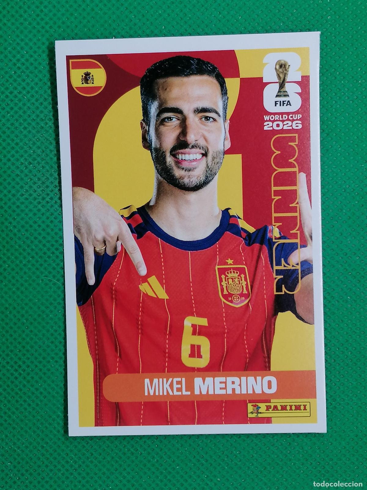 Cartes &agrave; collectionner de Football: 7 MIKEL MERINO ESPA&Ntilde;A WINNER POSTER ⚽ PANINI FIFA MUNDIAL WORLD CUP 26 2026 STICKER ⚽