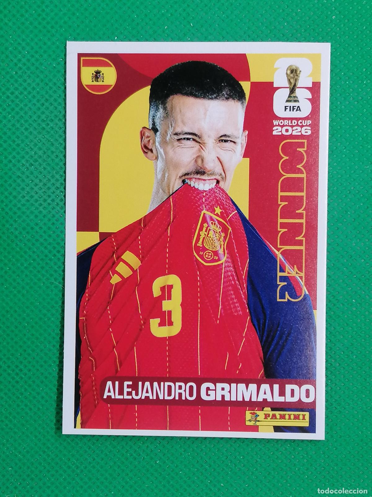 Cromos de f&uacute;tbol: 4 ALEJANDRO GRIMALDO ESPA&Ntilde;A WINNER POSTER ⚽ PANINI FIFA MUNDIAL WORLD CUP 26 2026 STICKER ⚽