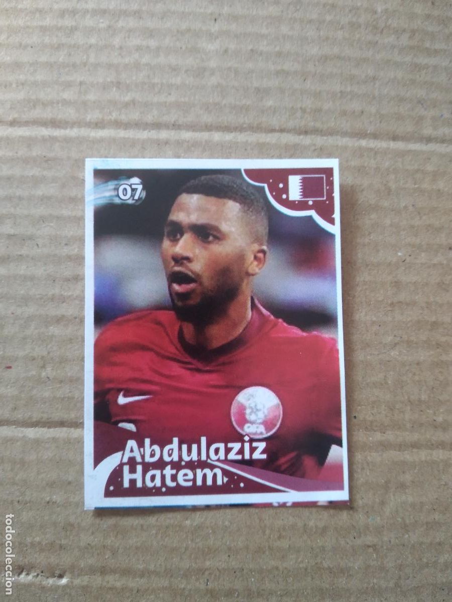 Fu&szlig;ball-Sticker: 7 ABDULAZIZ HATEM QATAR CATAR CROMO FUTBOL MUNDIAL 2022 EDITADO EN BRASIL WORLD CUP COPA DEL MUNDO