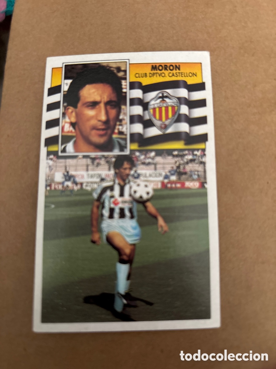 Fu&szlig;ball-Sticker: Moron. Castell&oacute;n 90/91 Coloca Liga Este