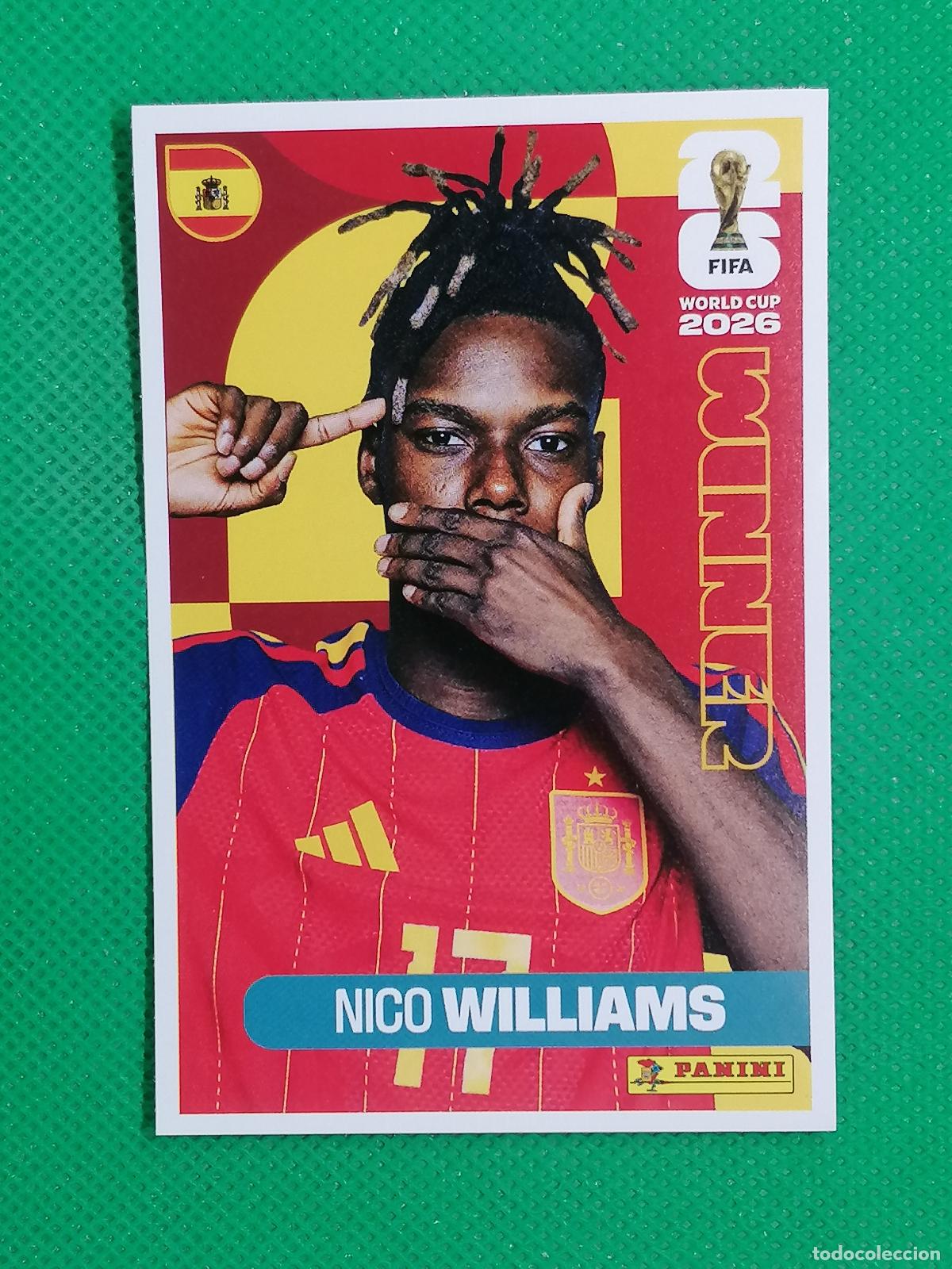 Cromos de f&uacute;tbol: 18 NICO WILLIAMS ESPA&Ntilde;A WINNER POSTER ⚽ PANINI FIFA MUNDIAL WORLD CUP 26 2026 STICKER ⚽