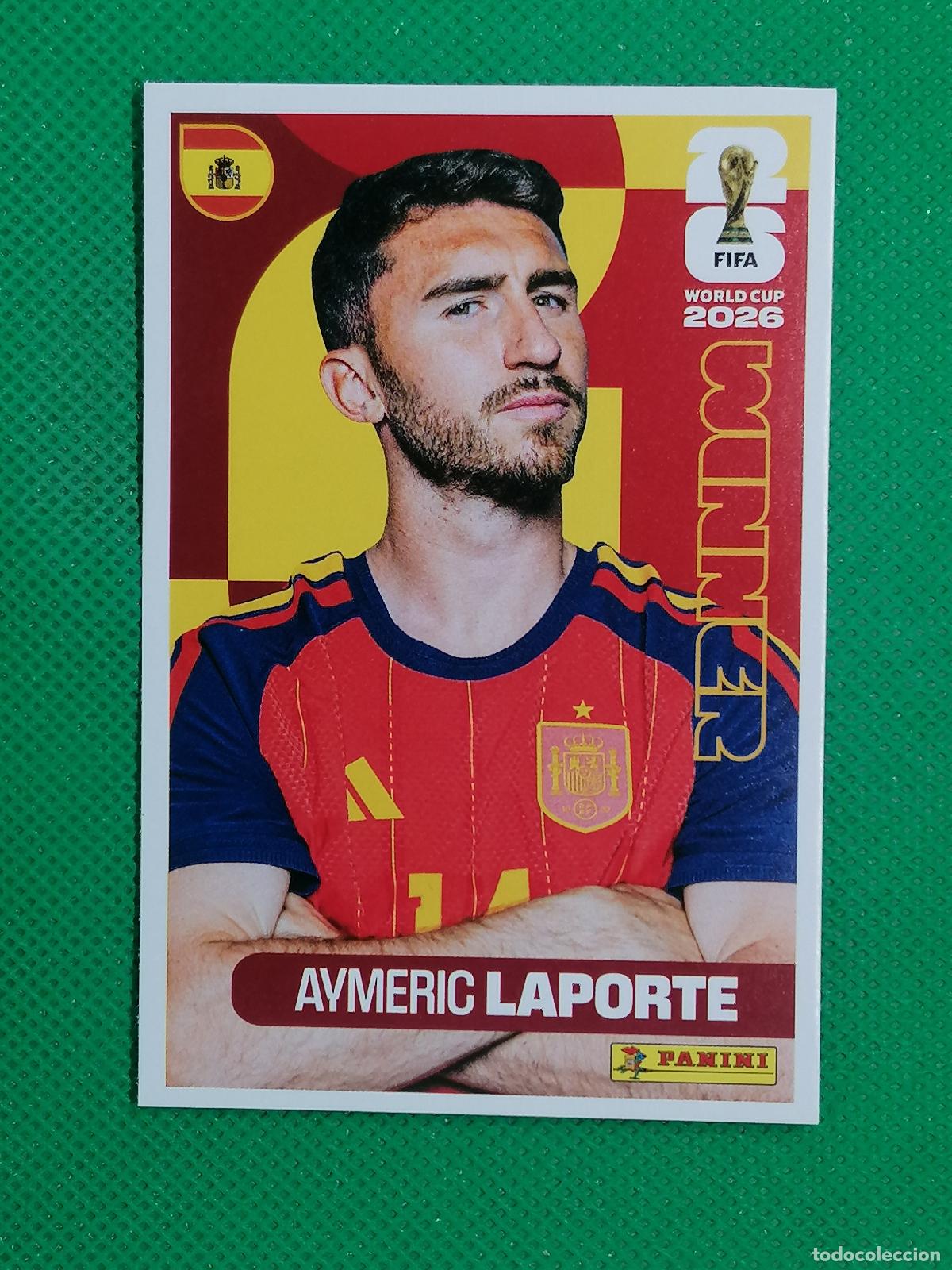 Cromos de f&uacute;tbol: 15 AYMERIC LAPORTE ESPA&Ntilde;A WINNER POSTER ⚽ PANINI FIFA MUNDIAL WORLD CUP 26 2026 STICKER ⚽