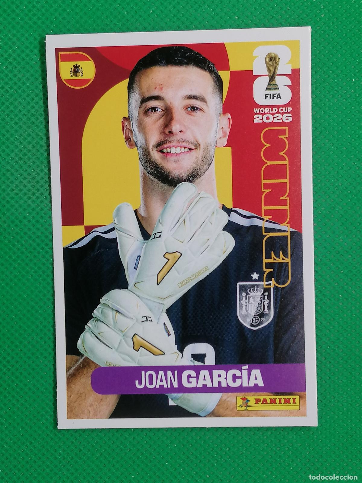 Cromos de f&uacute;tbol: 14 JOAN GARCIA ESPA&Ntilde;A WINNER POSTER ⚽ PANINI FIFA MUNDIAL WORLD CUP 26 2026 STICKER ⚽