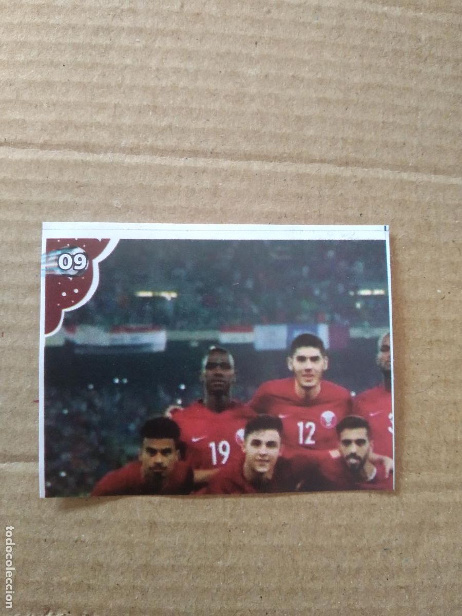 Cromos de f&uacute;tbol: 9 EQUIPO PLANTILLA QATAR CATAR CROMO FUTBOL MUNDIAL 2022 EDITADO EN BRASIL WORLD CUP COPA DEL MUNDO