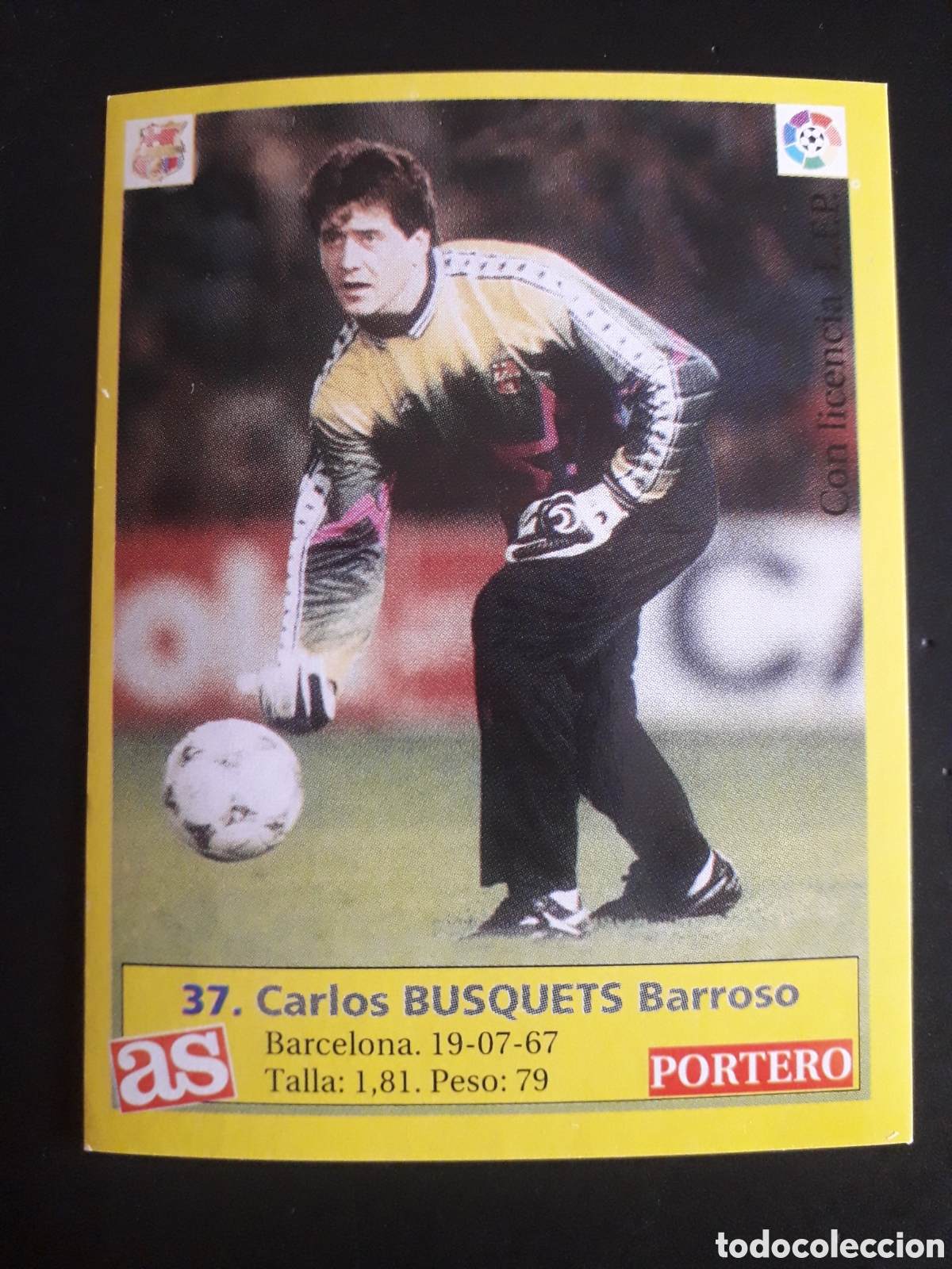Cromos de f&uacute;tbol: BUSQUETS FC BARCELONA N&deg; 37 DIARIO AS LIGA 1995 1996 95 96 SIN PEGAR PEDIDO M&Iacute;NIMO 3&euro;