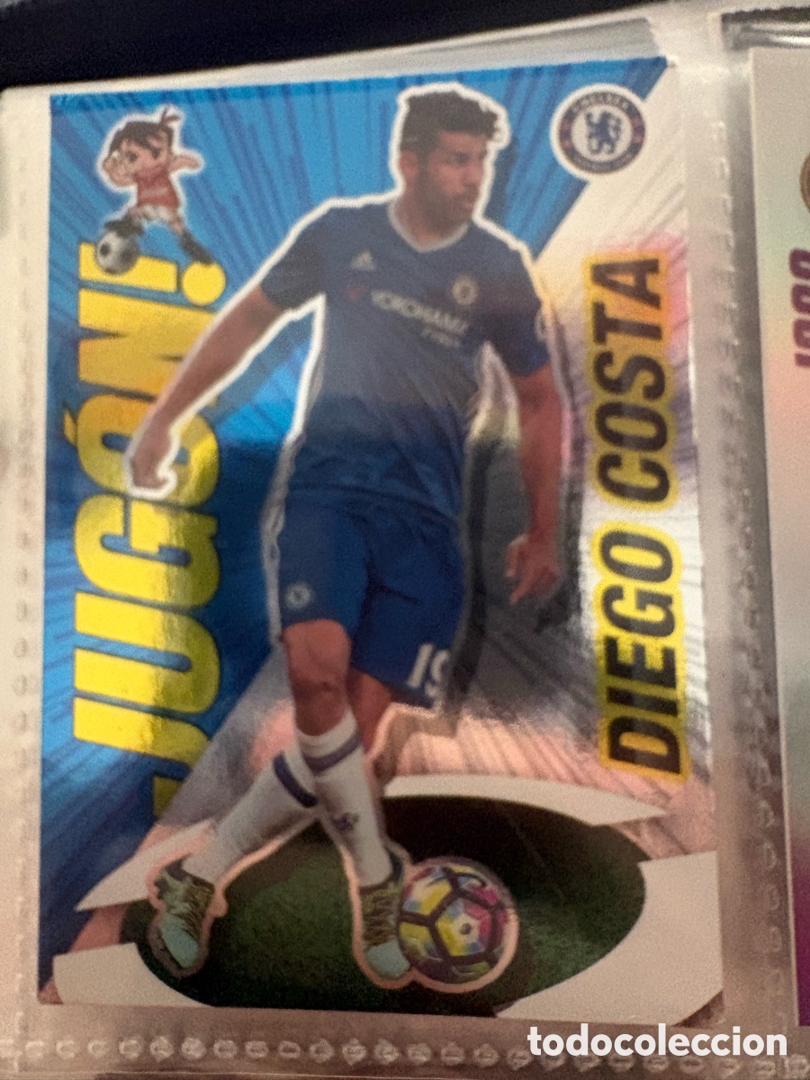 Football Stickers: diego costa chelsea adrenalyn cromo 16 17 futbol 2016 2017 - a116 pg7 jugon