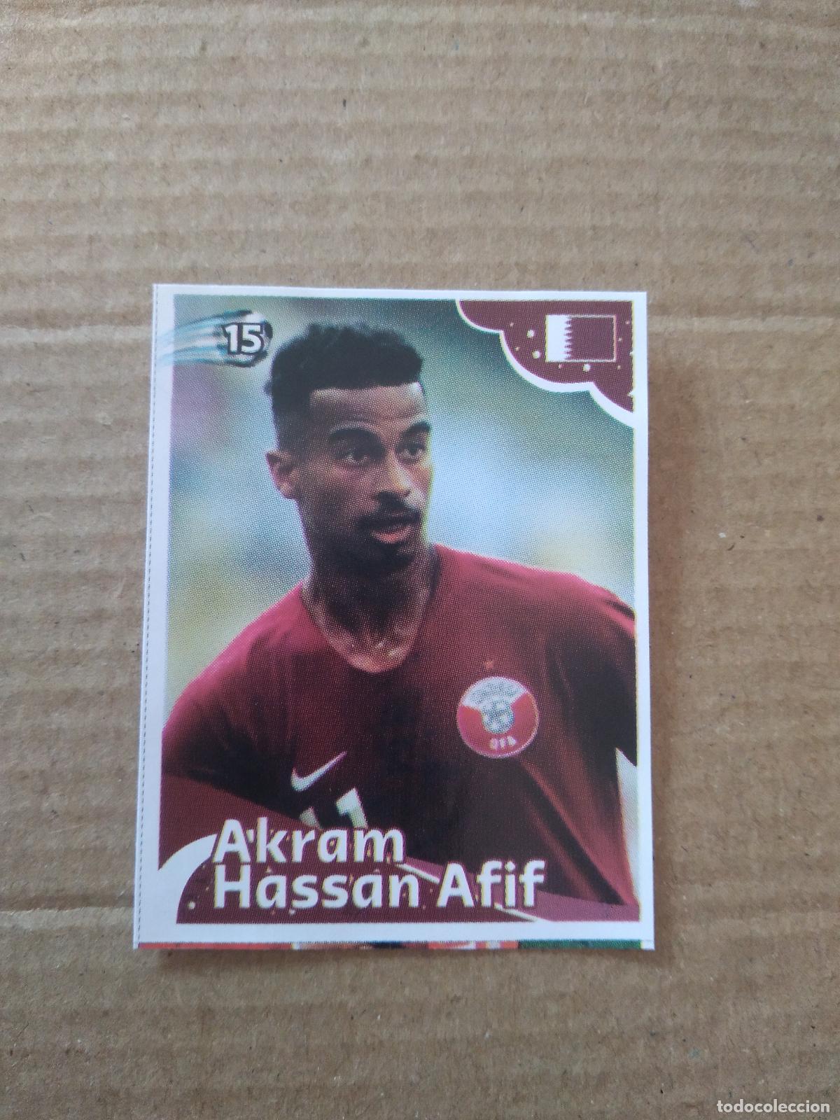 Football Stickers: 15 AKRAM HASSAN AFIF QATAR CROMO FUTBOL MUNDIAL 2022 EDITADO EN BRASIL WORLD CUP COPA DEL MUNDO
