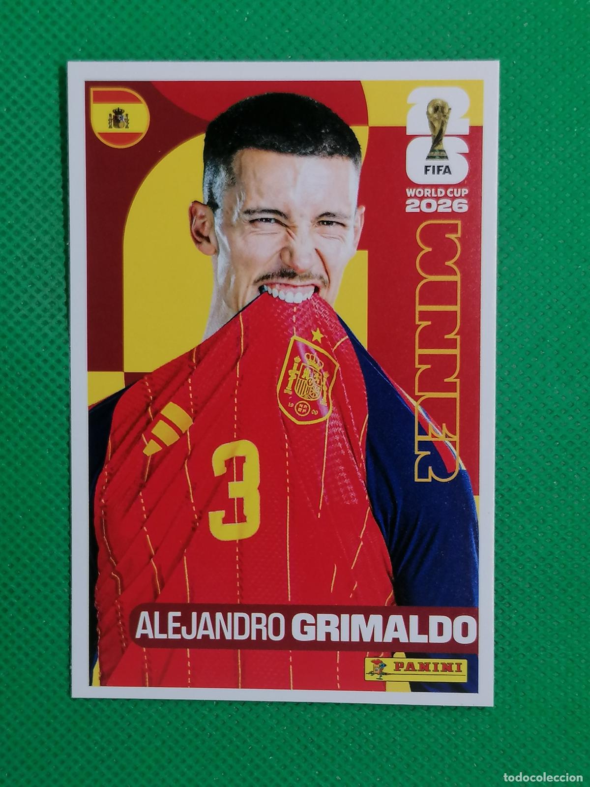 Football Stickers: 4 ALEJANDRO GRIMALDO ESPA&Ntilde;A WINNER POSTER ⚽ PANINI FIFA MUNDIAL WORLD CUP 26 2026 STICKER ⚽