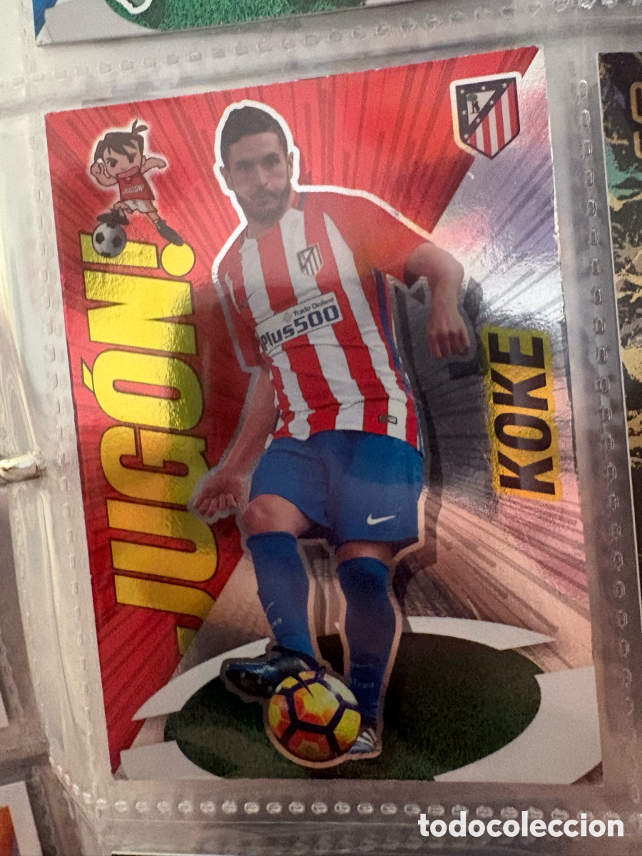 Cromos de f&uacute;tbol: CROMO KOKE ATL&Eacute;TICO DE MADRID REVISTA JUG&Oacute;N 2016-2017 DE PANINI.