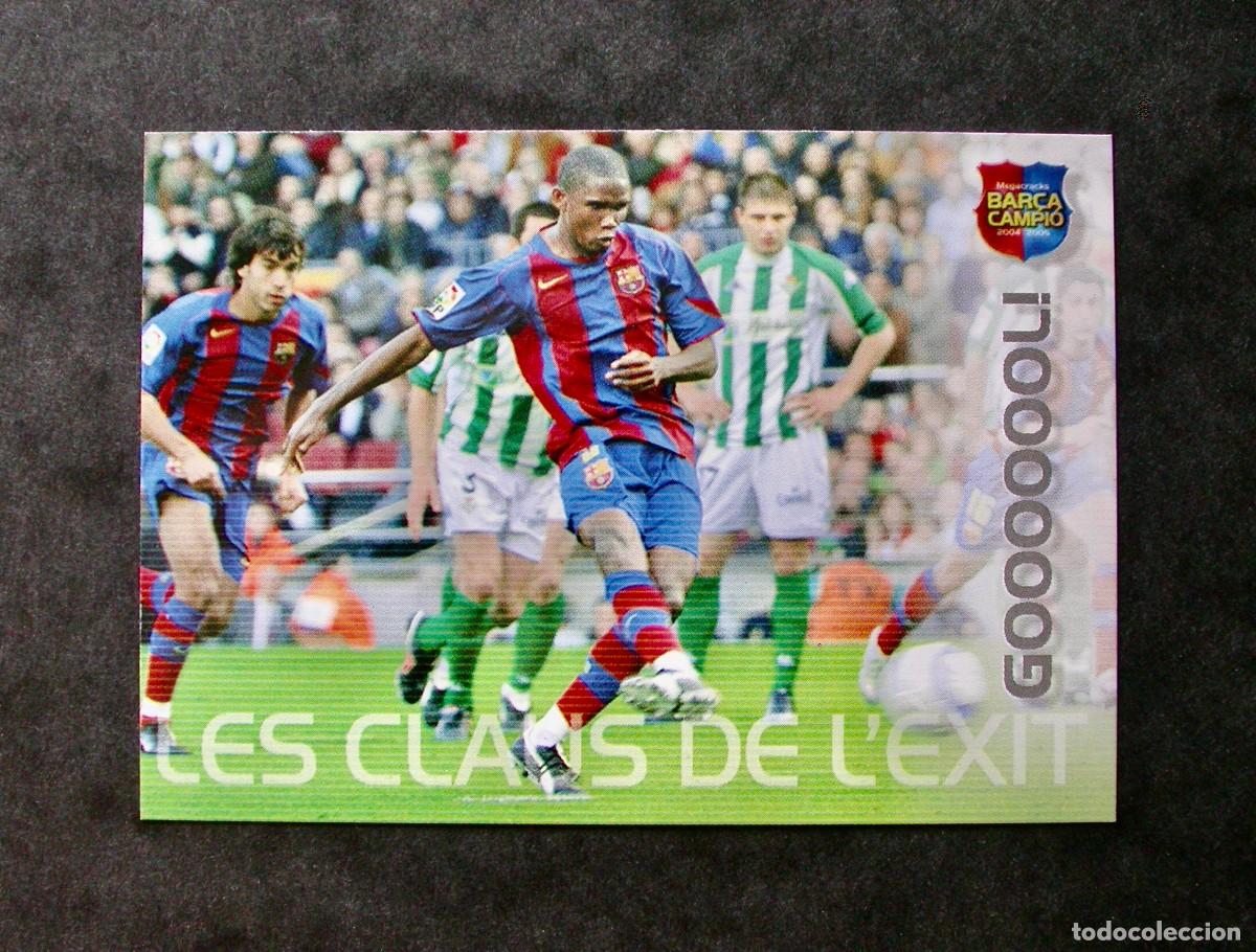 Cromos de f&uacute;tbol: 104 GOOOOOL! / FC BARCELONA / MEGACRACKS BAR&Ccedil;A CAMPI&Oacute; 2004-2005 04-05 / PANINI