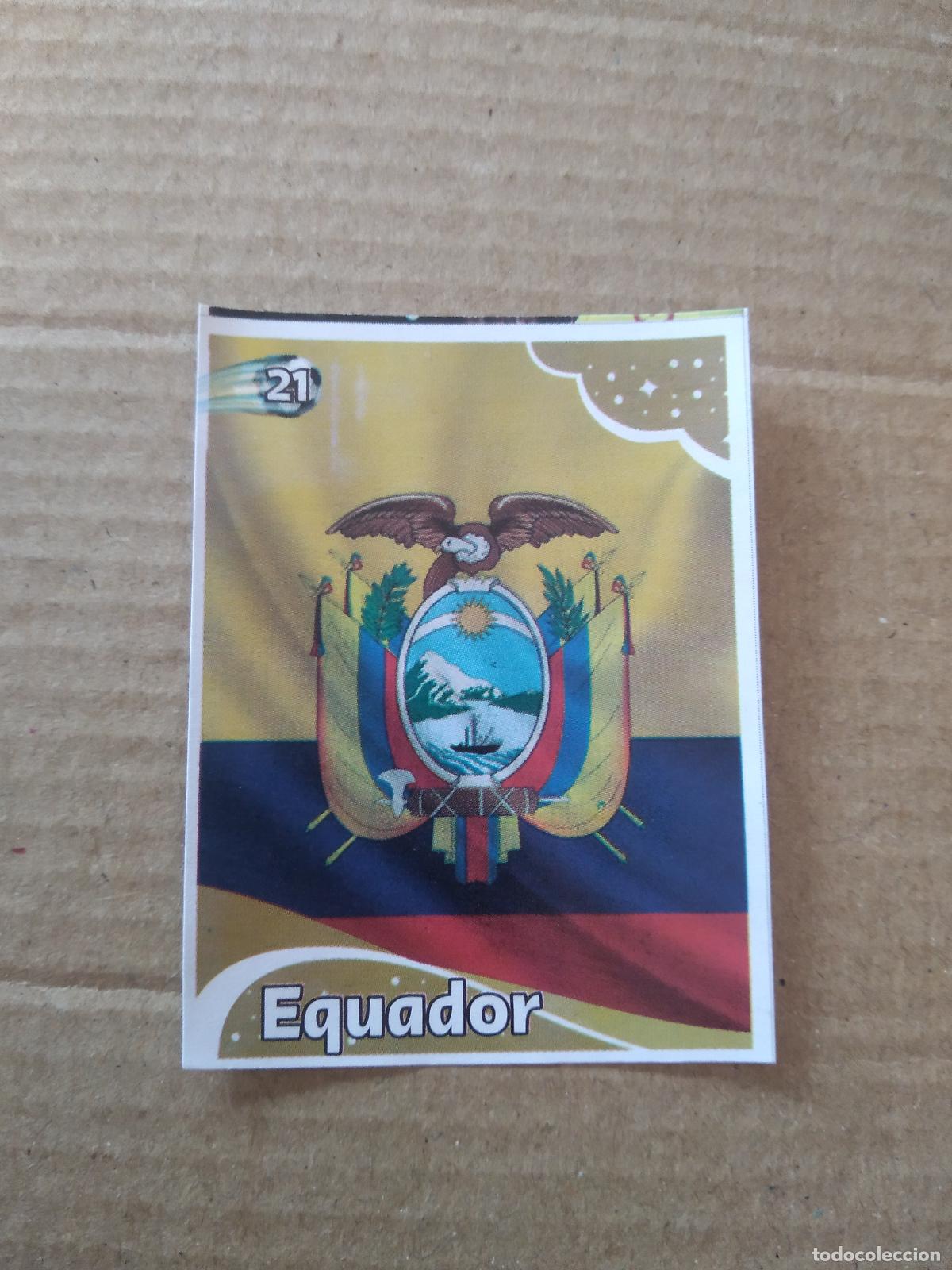 Cromos de f&uacute;tbol: 21 ESCUDO ECUADOR CROMO FUTBOL MUNDIAL 2022 EDITADO EN BRASIL WORLD CUP COPA DEL MUNDO