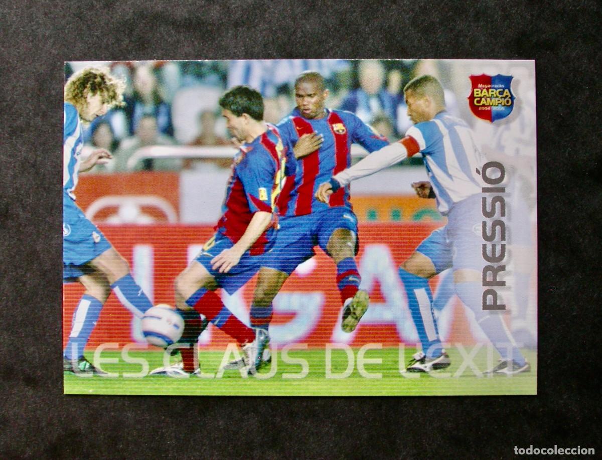 Figurine di Calcio: 105 PRESSI&Oacute; / FC BARCELONA / MEGACRACKS BAR&Ccedil;A CAMPI&Oacute; 2004-2005 04-05 / PANINI