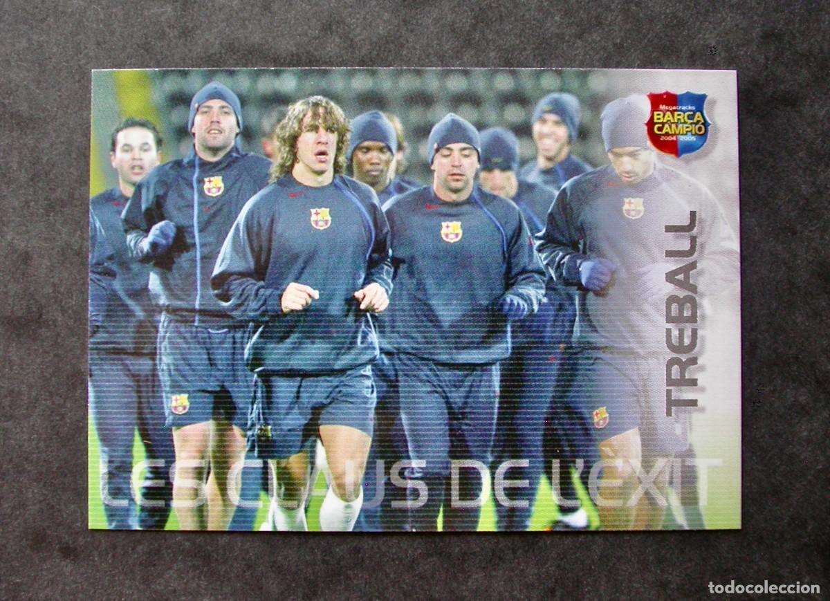 Football Stickers: 107 TREBALL / FC BARCELONA / MEGACRACKS BAR&Ccedil;A CAMPI&Oacute; 2004-2005 04-05 / PANINI