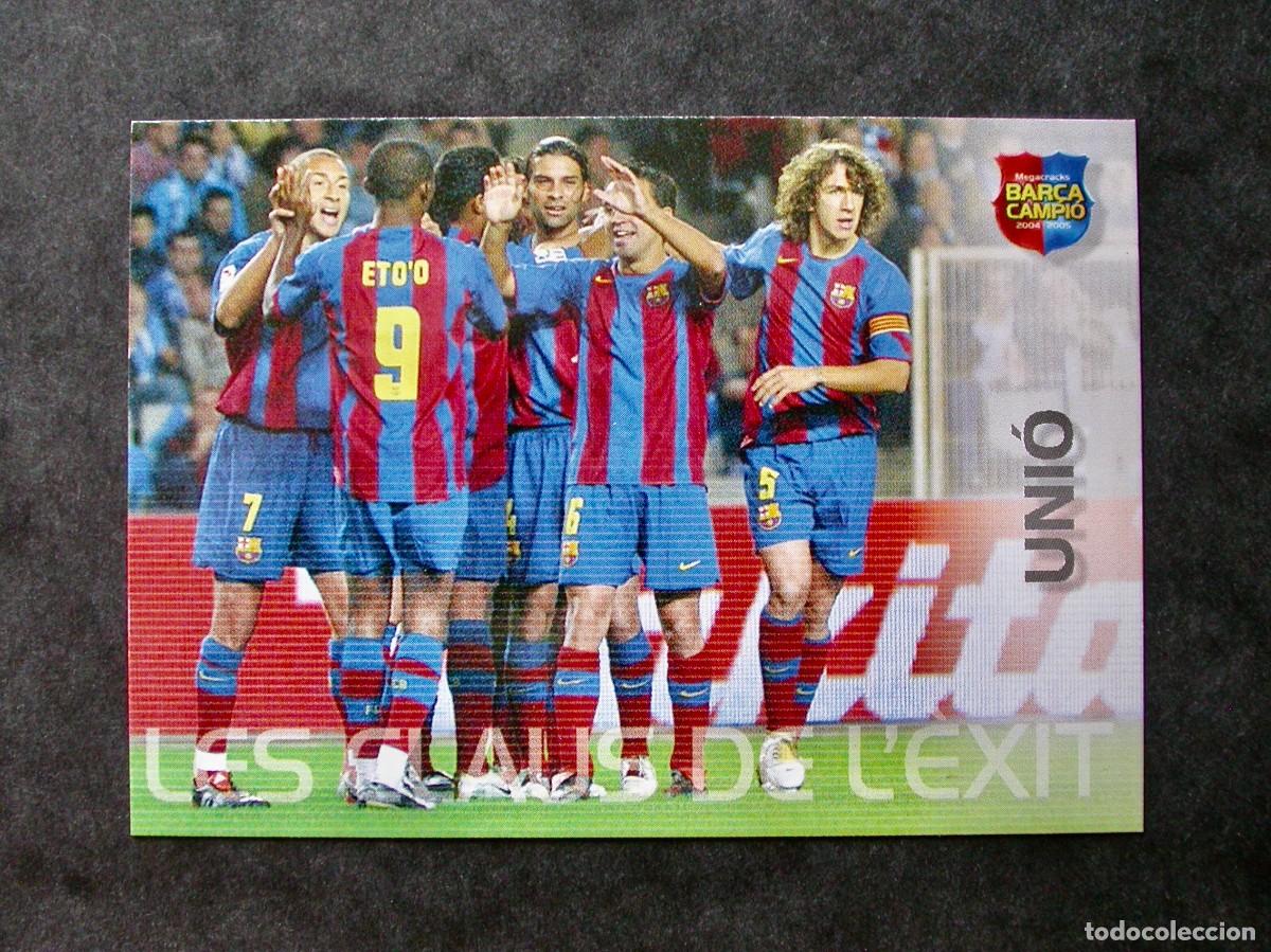 Figurine di Calcio: 108 UNI&Oacute; / FC BARCELONA / MEGACRACKS BAR&Ccedil;A CAMPI&Oacute; 2004-2005 04-05 / PANINI
