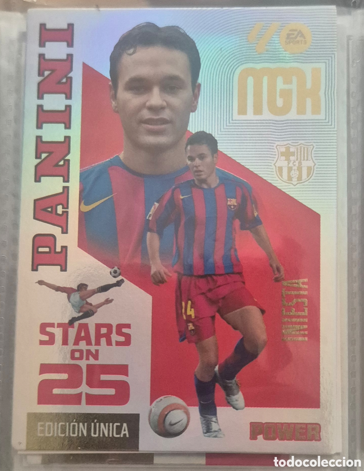 Cromos de Futebol: Iniesta barcelona edicion unica stars on 25 megacracks 26 27