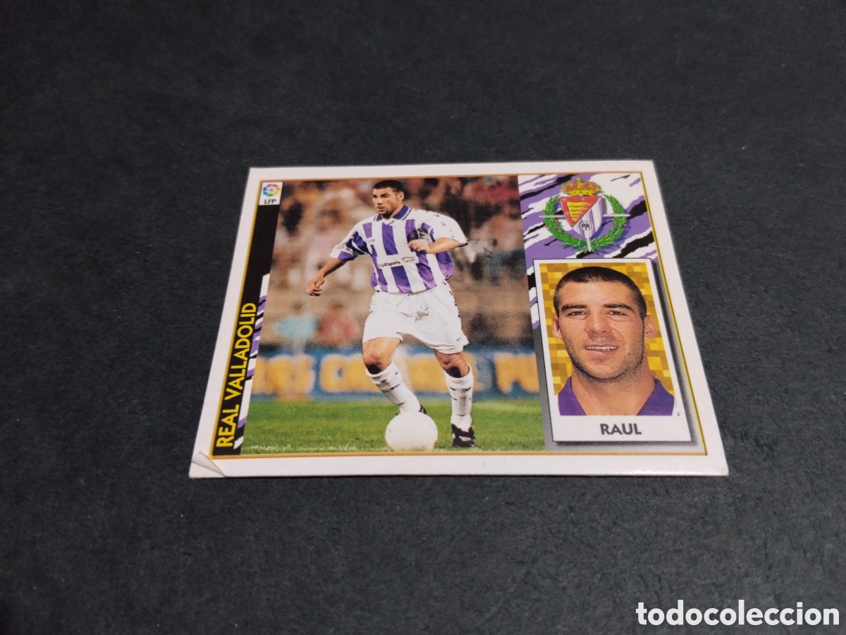Cromos de f&uacute;tbol: Cromo futbol 97-98 Ra&uacute;l, Valladolid