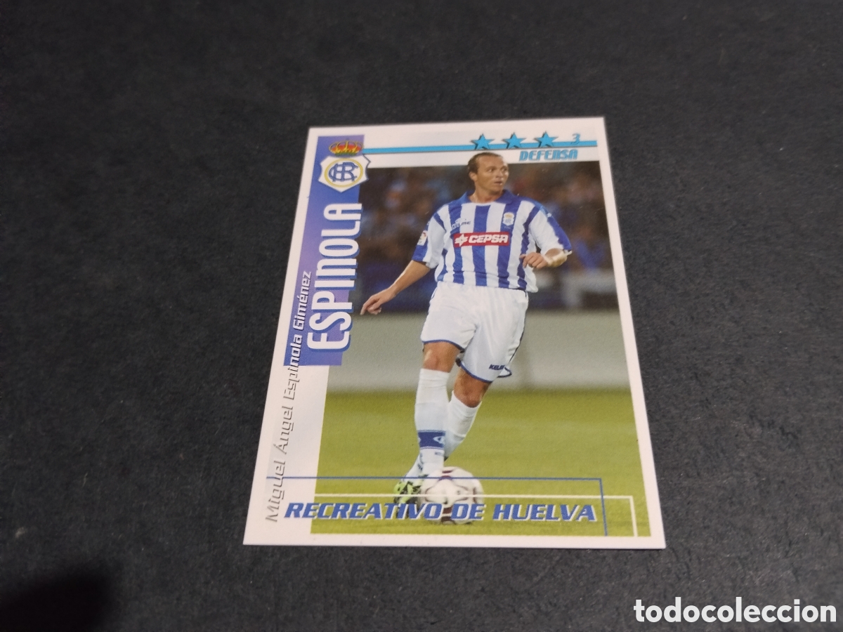 Cromos de Futebol: Cromo futbol espinola,Recreativo de Huelva
