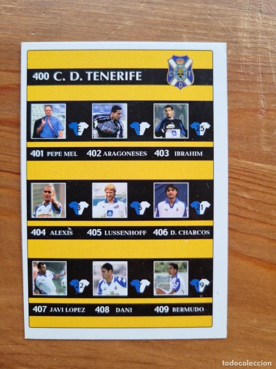 Cromos de f&uacute;tbol: 420 &Iacute;NDICE (CD Tenerife). Las Fichas de la Liga 2001 2002 01 02 (Mundicromo)