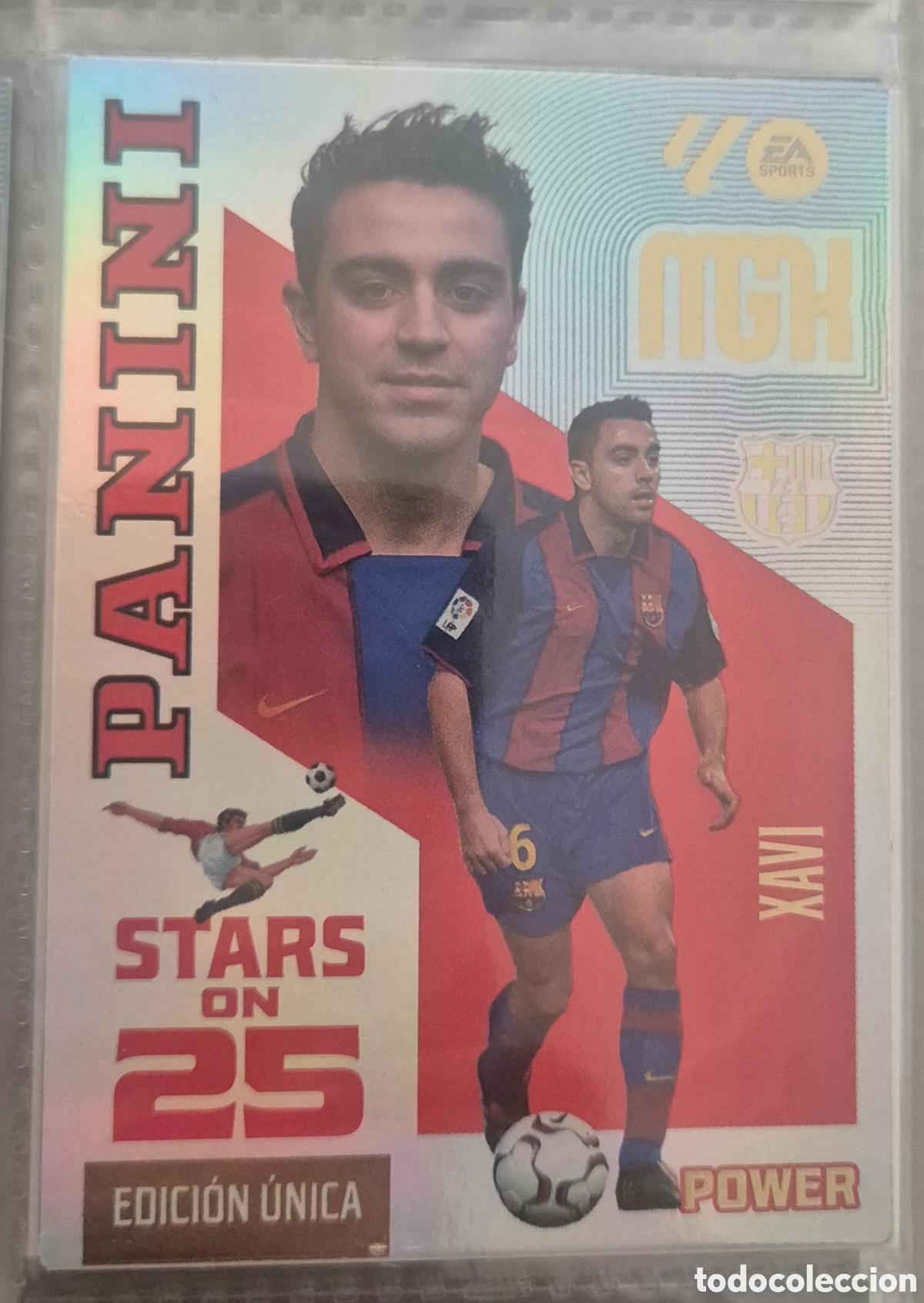 Cromos de f&uacute;tbol: Xavi barcelona edicion unica stars on 25 megacracks 26 27