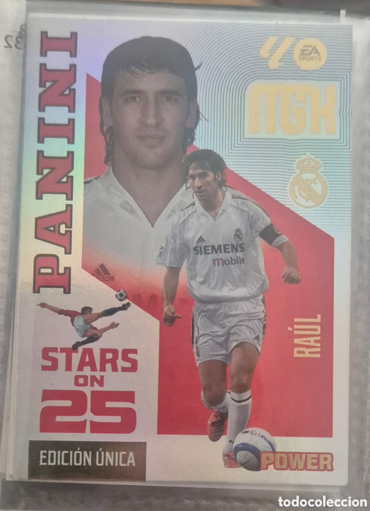 Cromos de f&uacute;tbol: Raul Gonz&aacute;lez madrid edicion unica stars on 25 megacracks 26 27