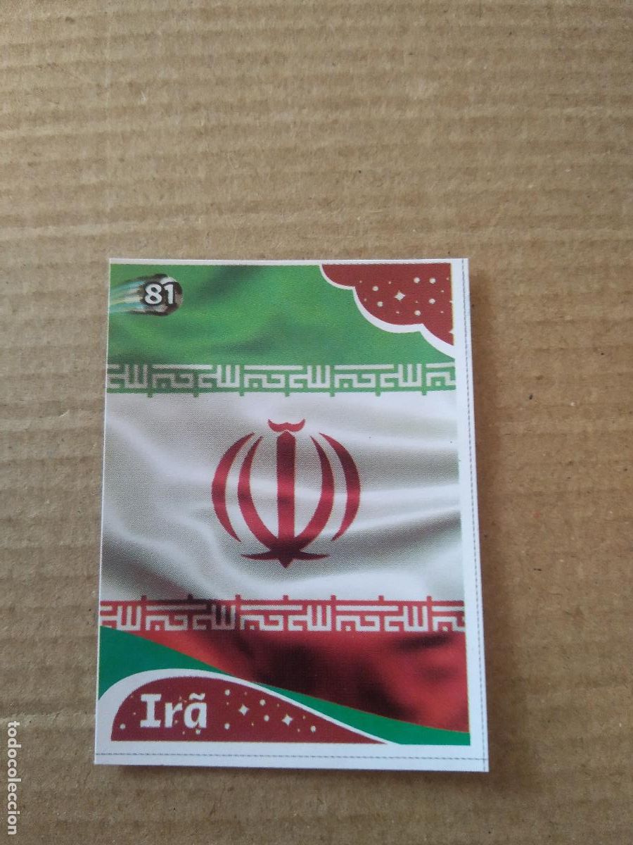 Cromos de f&uacute;tbol: 81 ESCUDO IRAN CROMO FUTBOL MUNDIAL 2022 EDITADO EN BRASIL WORLD CUP COPA DEL MUNDO