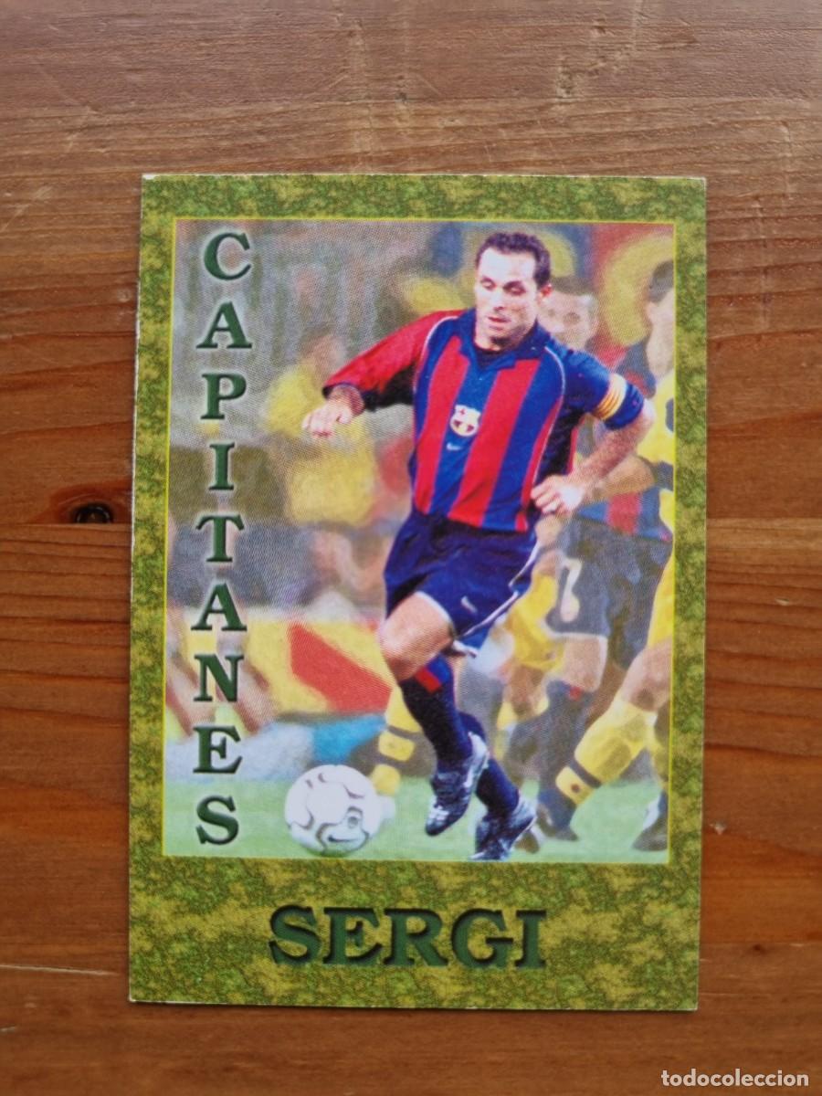 Cromos de f&uacute;tbol: 449 SERGI (FC Barcelona) CAPITANES. Las Fichas de la Liga 2001 2002 01 02 (Mundicromo)