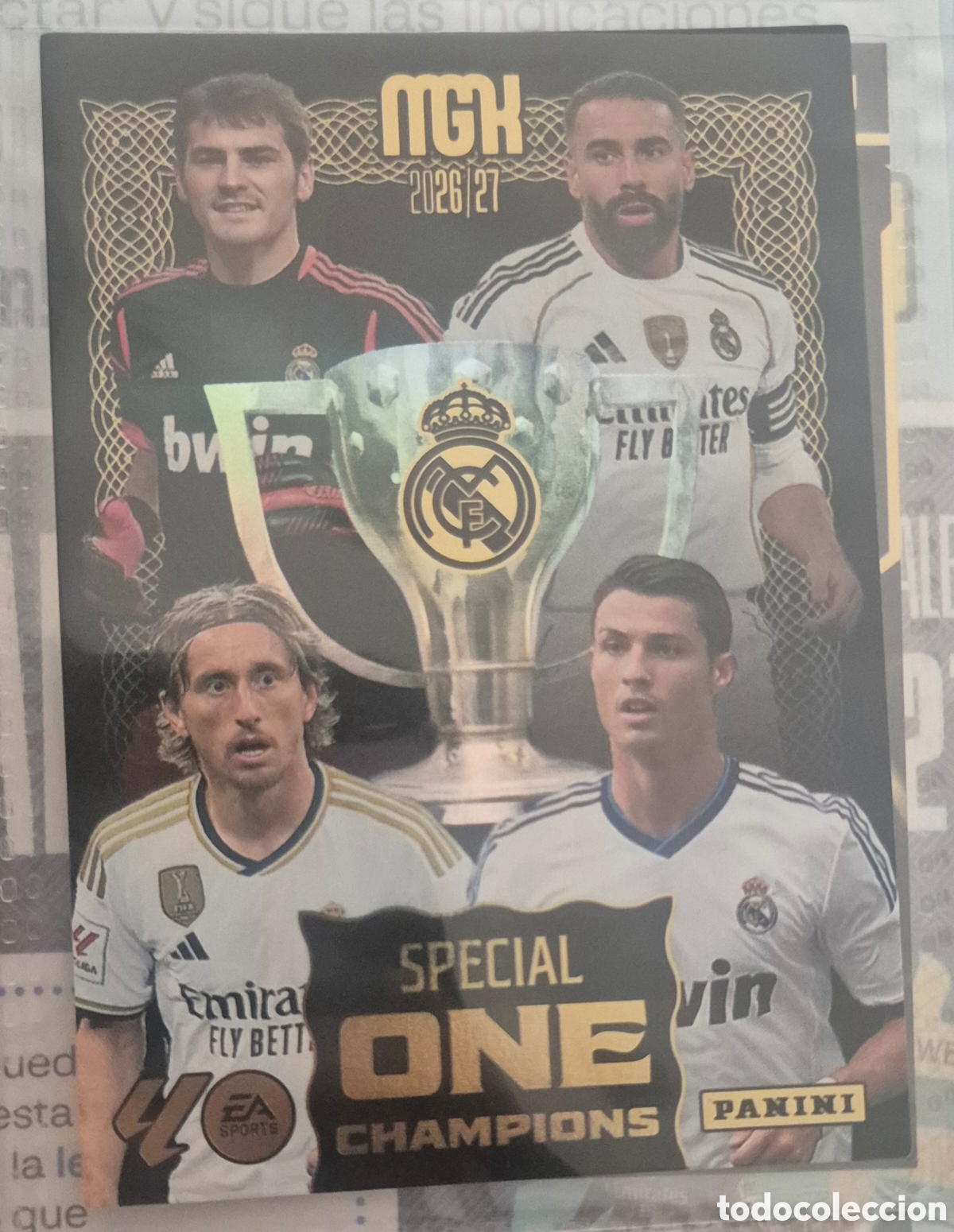 Cromos de f&uacute;tbol: Madrid special one champions megacracks 26 27